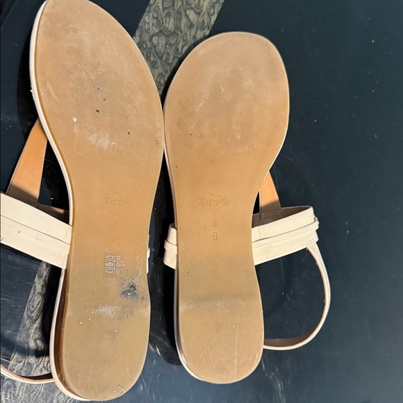 Coach Cream Sandals with Gold Details - Picture 2 of 7
